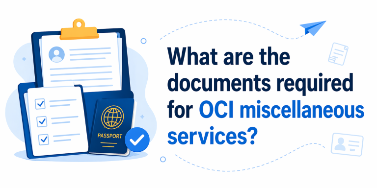 What are the documents required for OCI miscellaneous services?