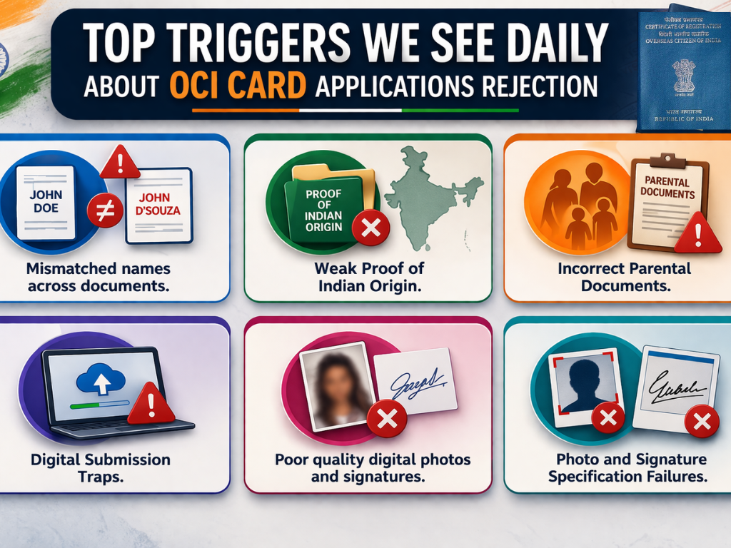 Why OCI Card Applications Get Rejected (Top Mistakes to Avoid)?