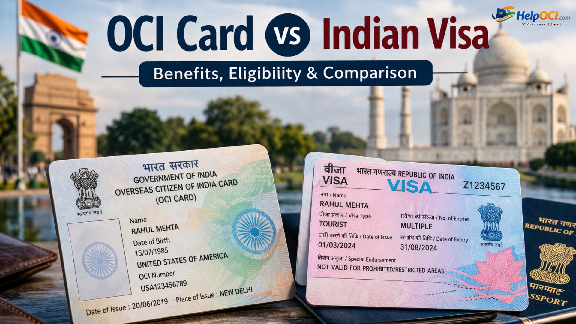 OCI Card vs Indian Visa