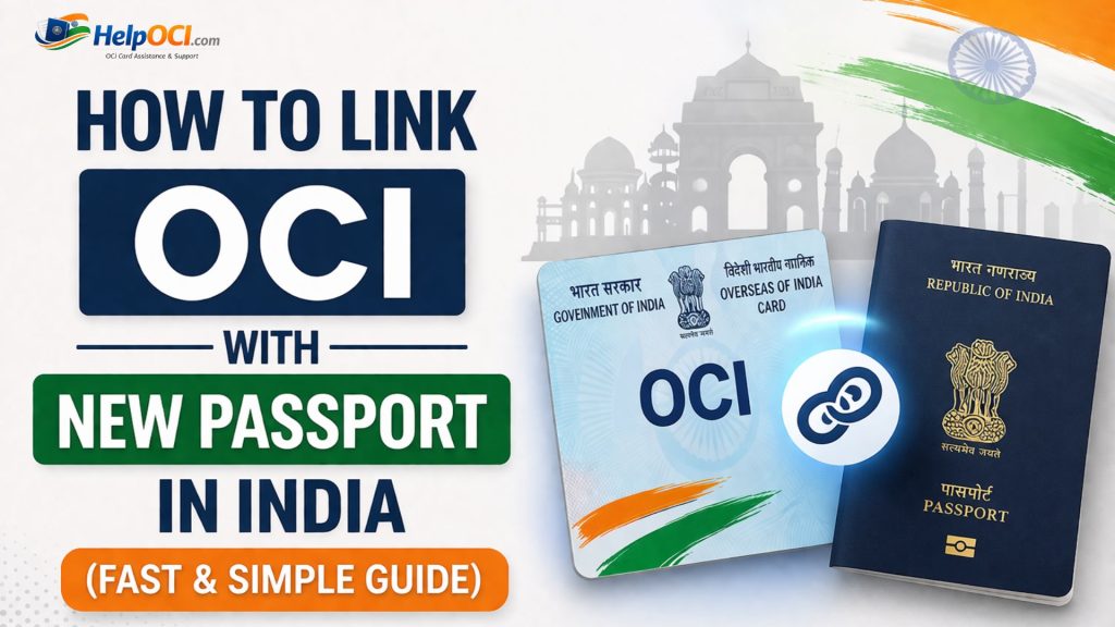 how to link OCI with new passport