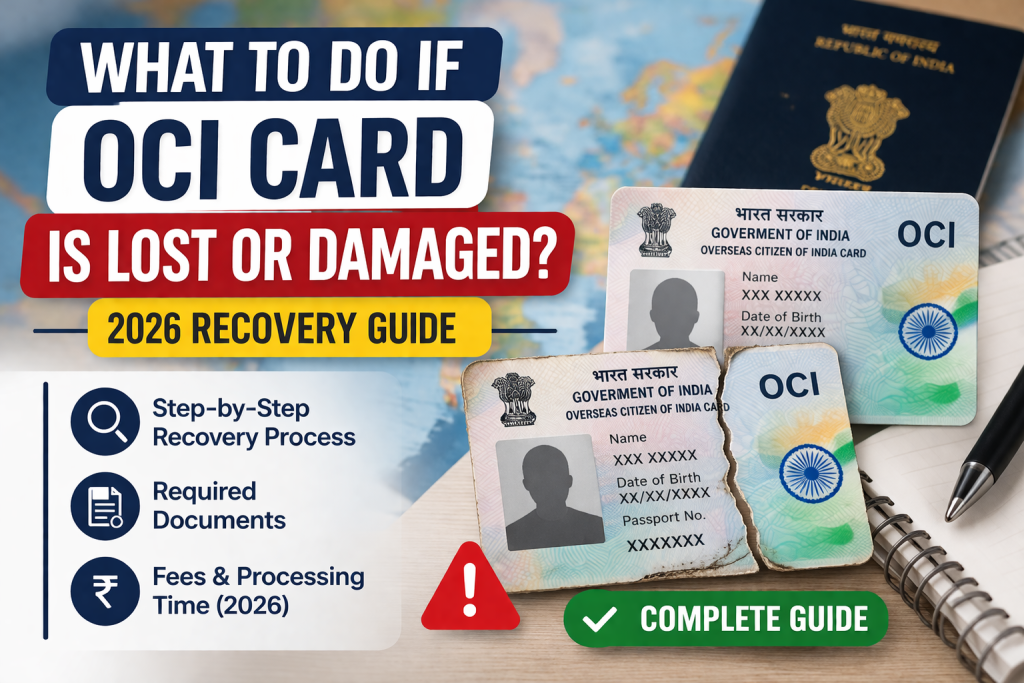 What to Do If OCI Card Is Lost or Damaged? (2026 Recovery Guide)