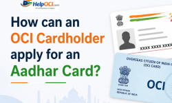 How can an OCI Cardholder apply for an Aadhar Card?