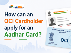 How can an OCI Cardholder apply for an Aadhar Card?
