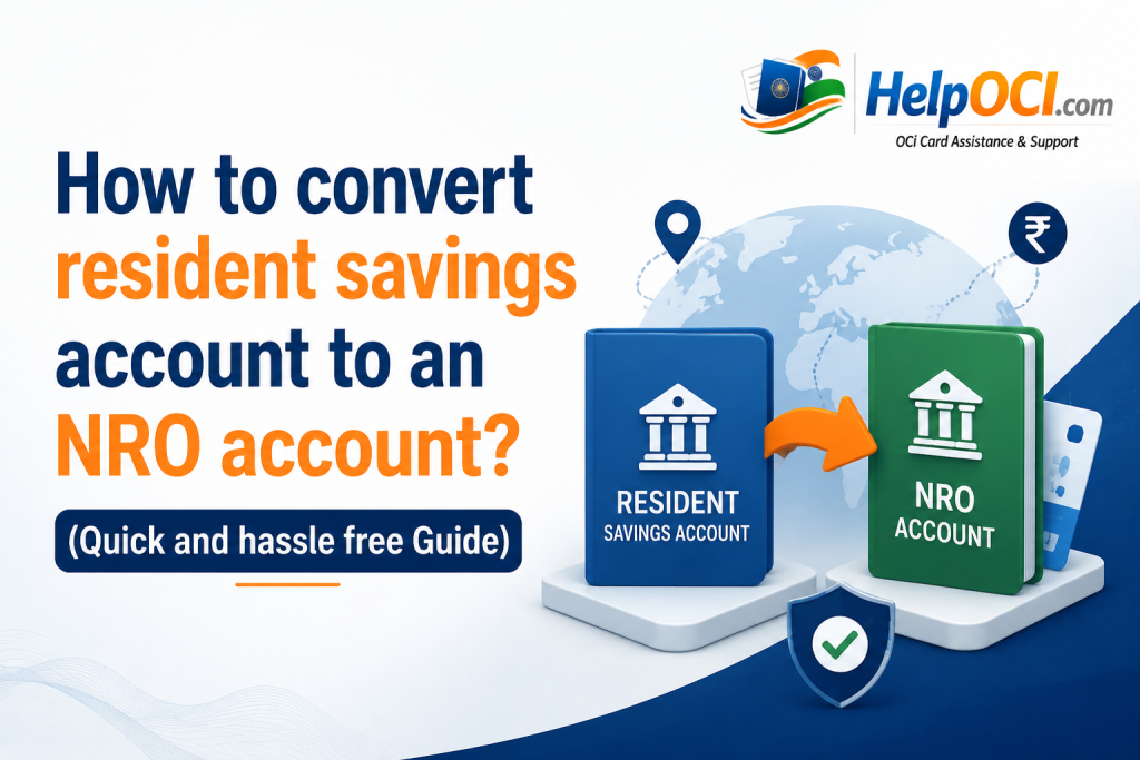 resident savings account to an NRO account