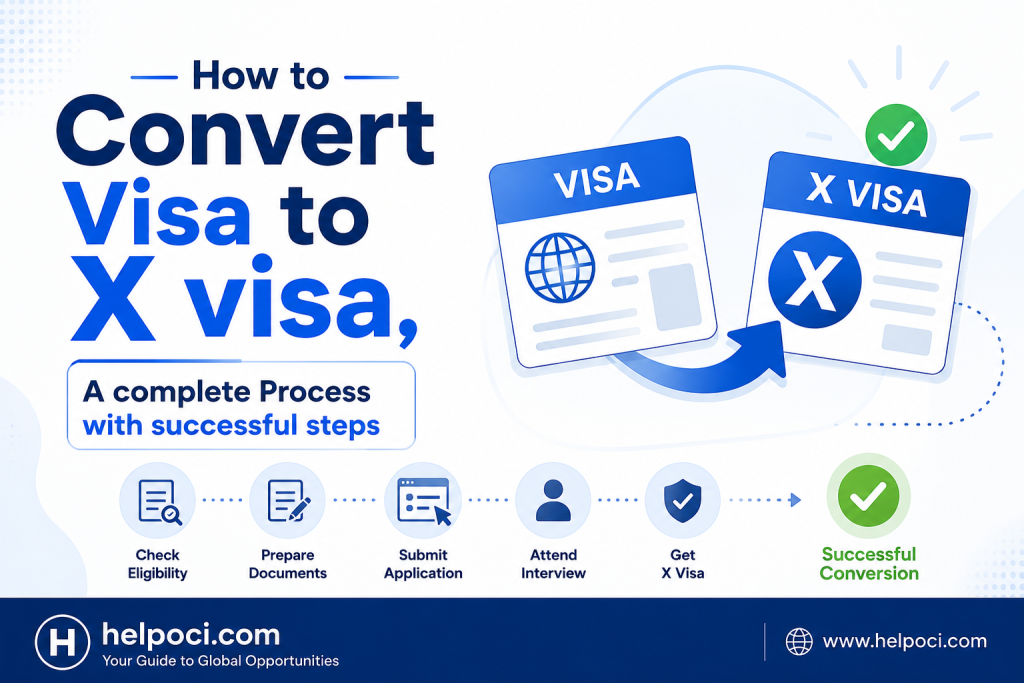 How to Convert Visa to X visa, A complete Process with successful steps