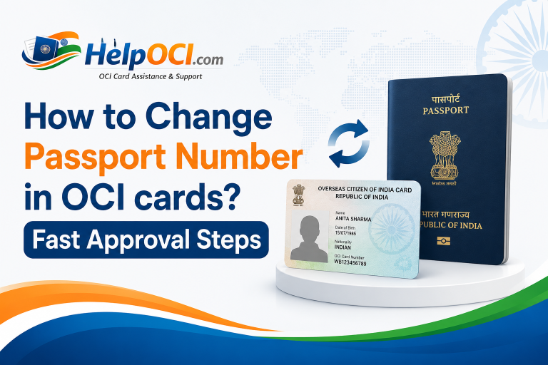 How to Change Passport Number in OCI cards