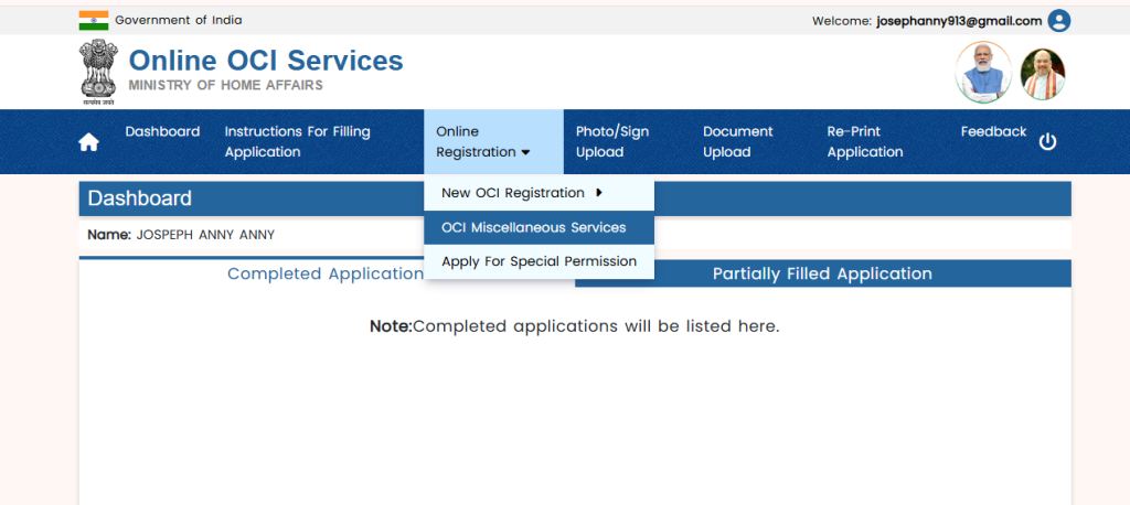 Miscellaneous Services option