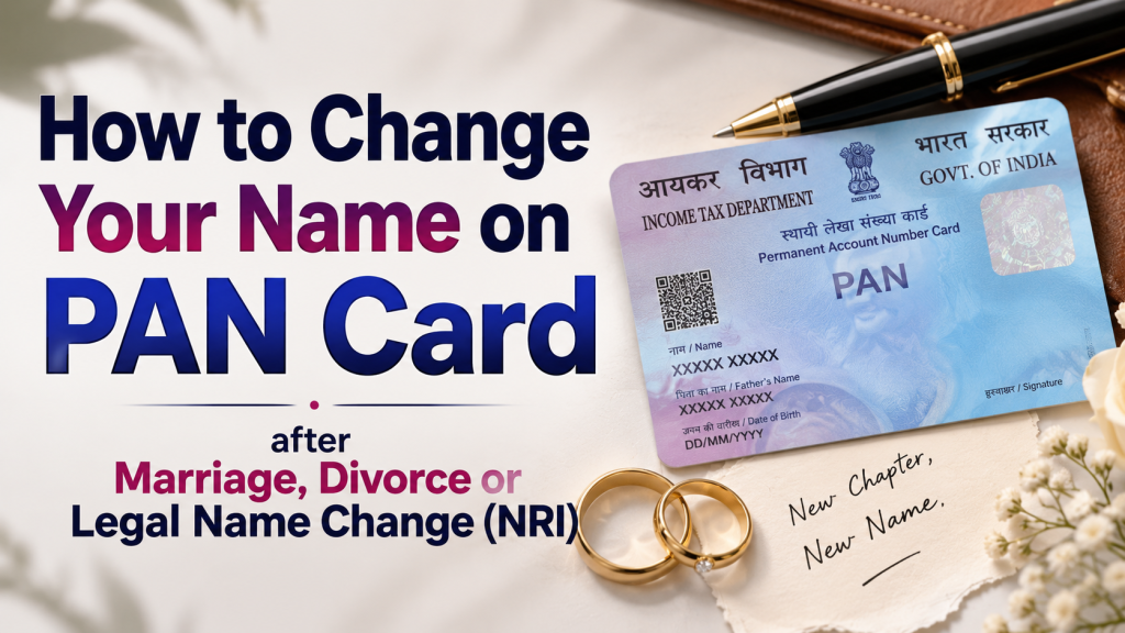 How to Change Name on PAN Card after Marriage, Divorce or Legal Name Change (NRI)