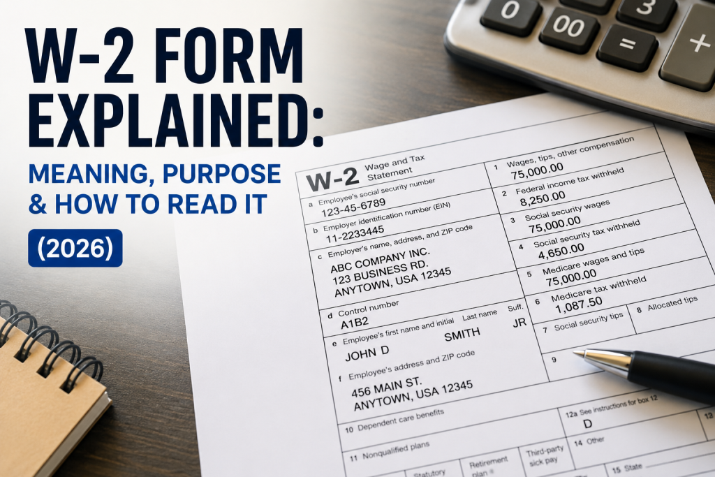 W-2 Form Explained: Meaning, Purpose & How to Read It (2026)