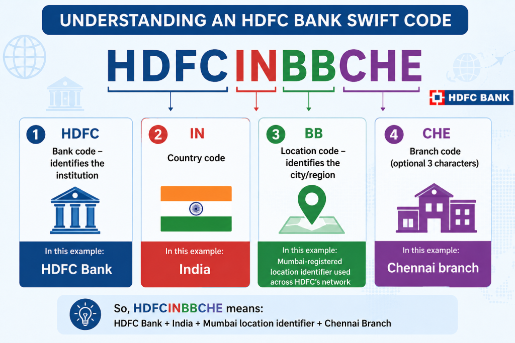 HDFC Bank SWIFT Code Format