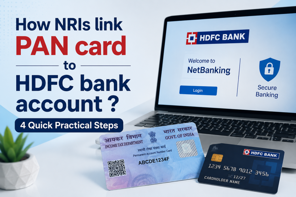 How NRIs link PAN card to HDFC bank account ? 4 Quick Practical Steps