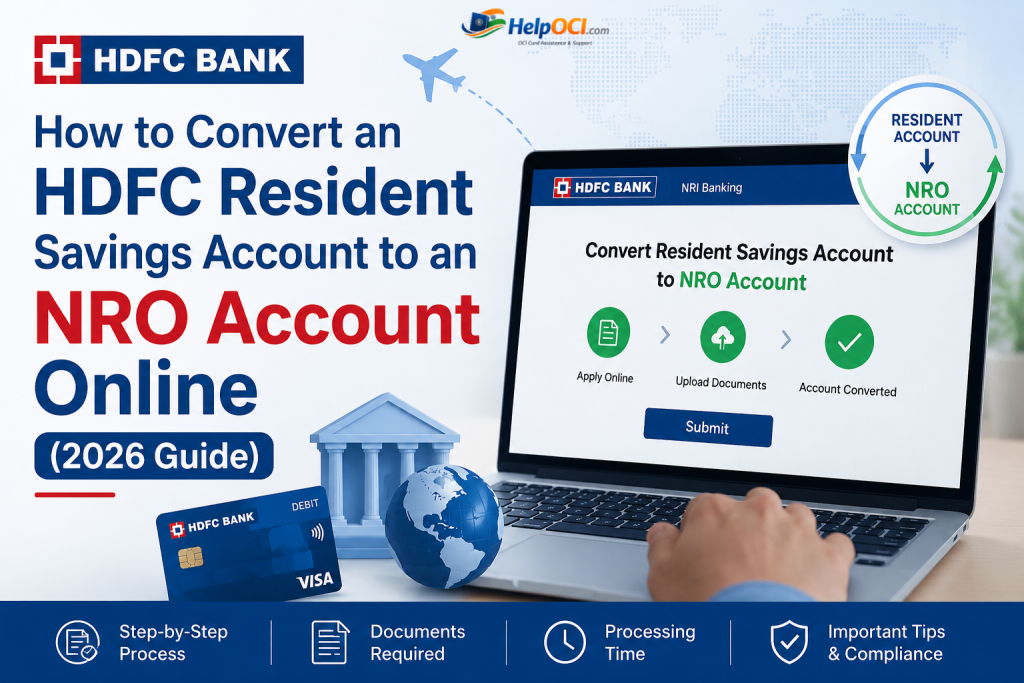 How to Convert an HDFC Resident Savings Account to an NRO Account Online (2026 Guide)