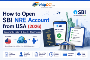 How to Open an SBI NRE Account from USA Online, Documents & Notary (2026)