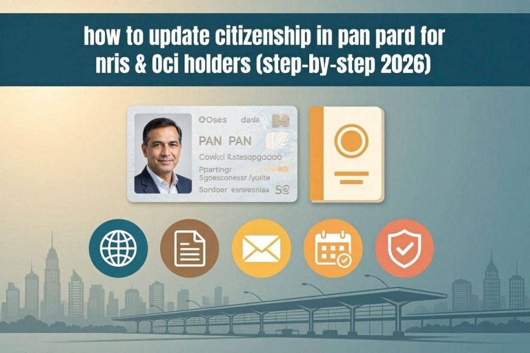 How to Update Citizenship in PAN Card for NRIs & OCI Holders (Step-by-Step 2026)