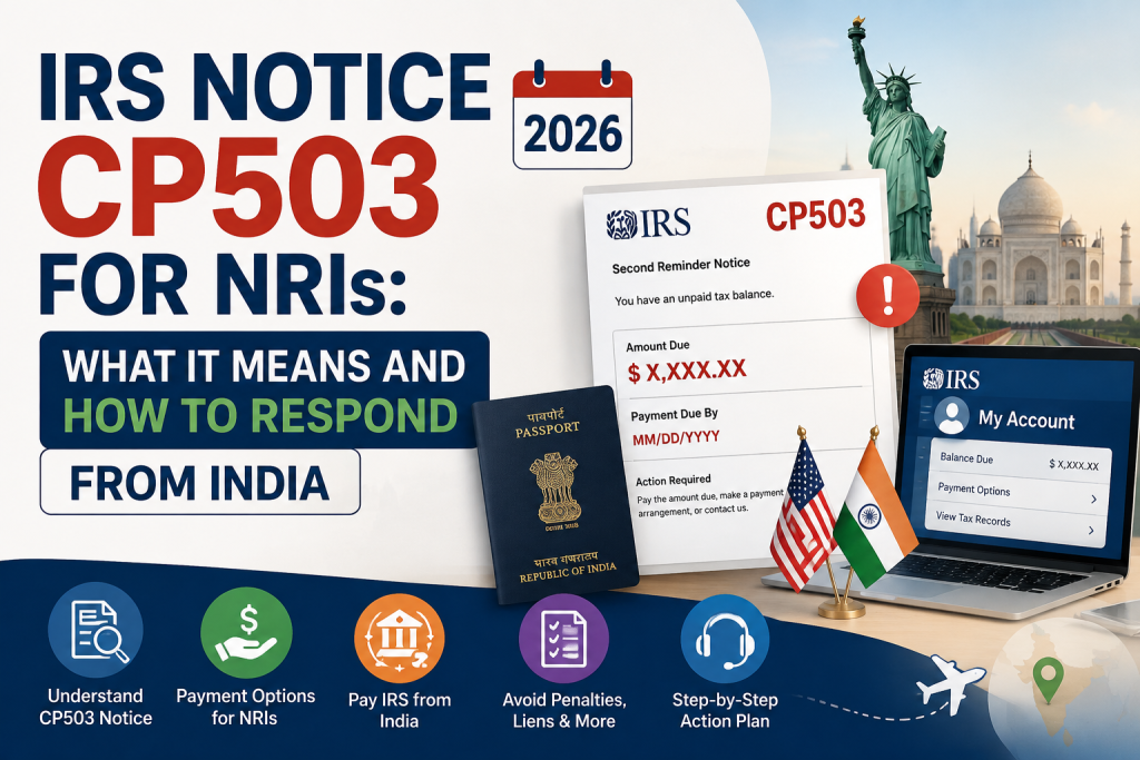 IRS Notice CP503 for NRIs: What It Means and How to Respond from India 2026
