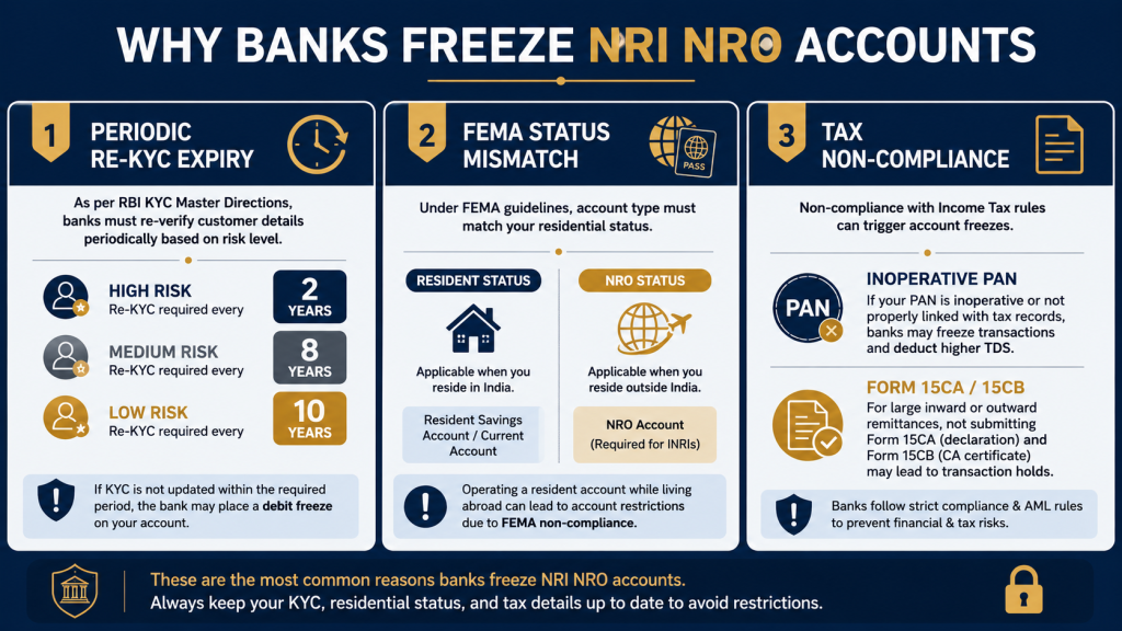 NRI frozen NRO bank account unfreeze guide banner