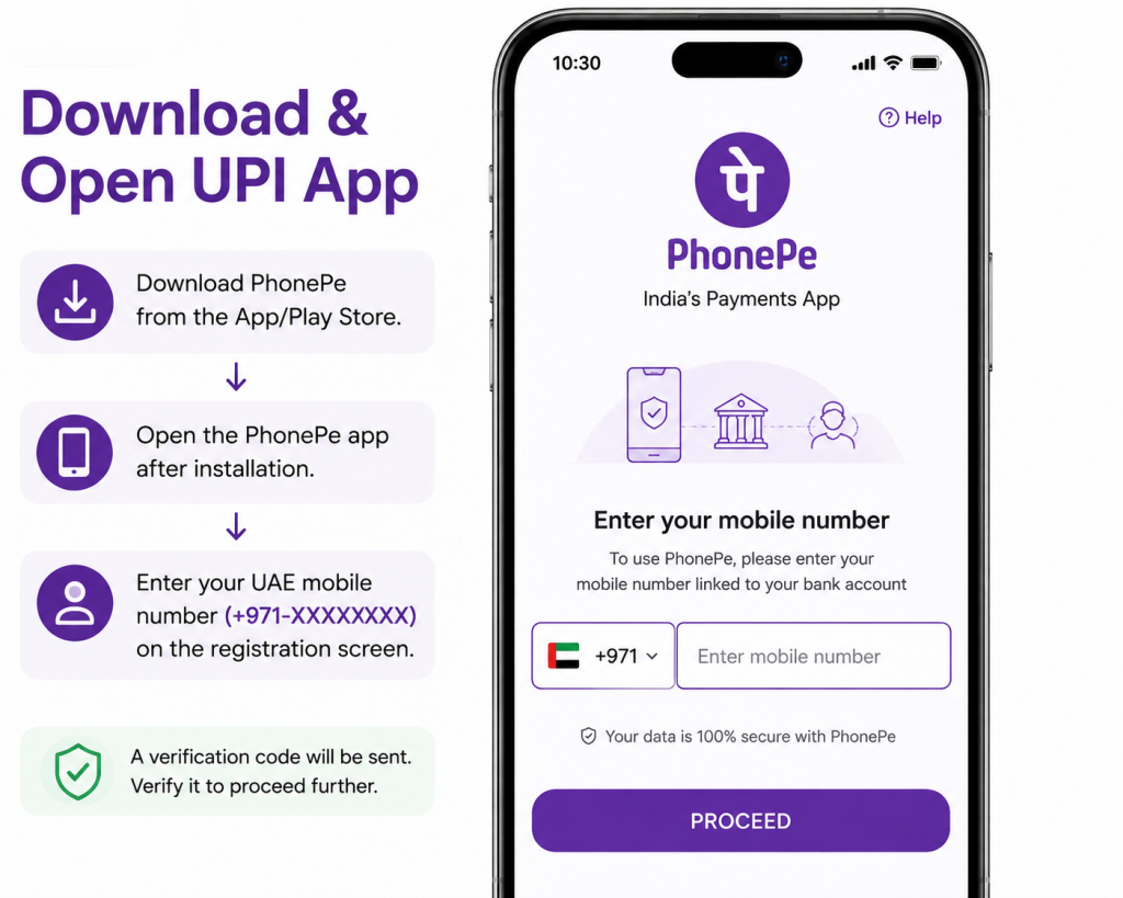 Download the App and register your Mobile number