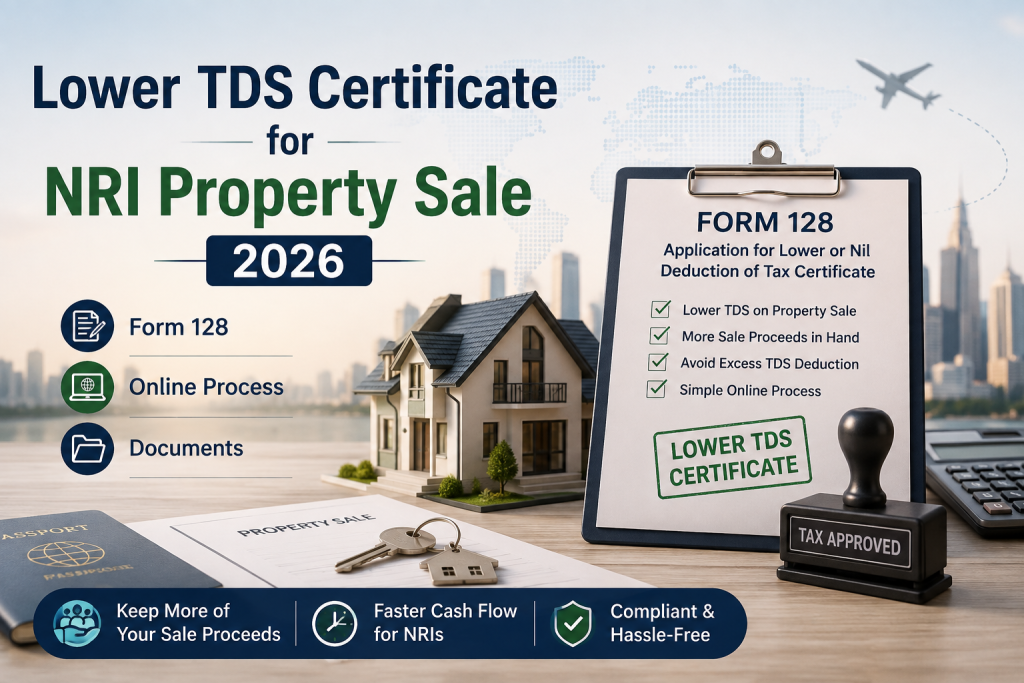 Lower TDS Certificate for NRI Property Sale 2026: Form 128, Online Process & Documents 