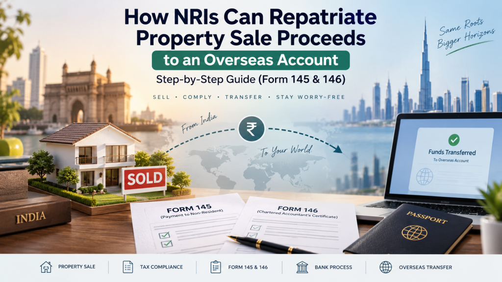 How NRIs Can Repatriate Property Sale Proceeds to an Overseas Account: Step-by-Step Guide (Form 145 & 146)