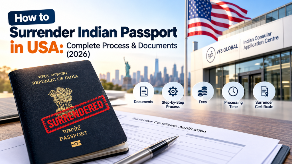 How to Surrender Indian Passport in USA: Complete Process & Documents (2026)