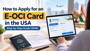 how to apply for an E-OCI card in the USA