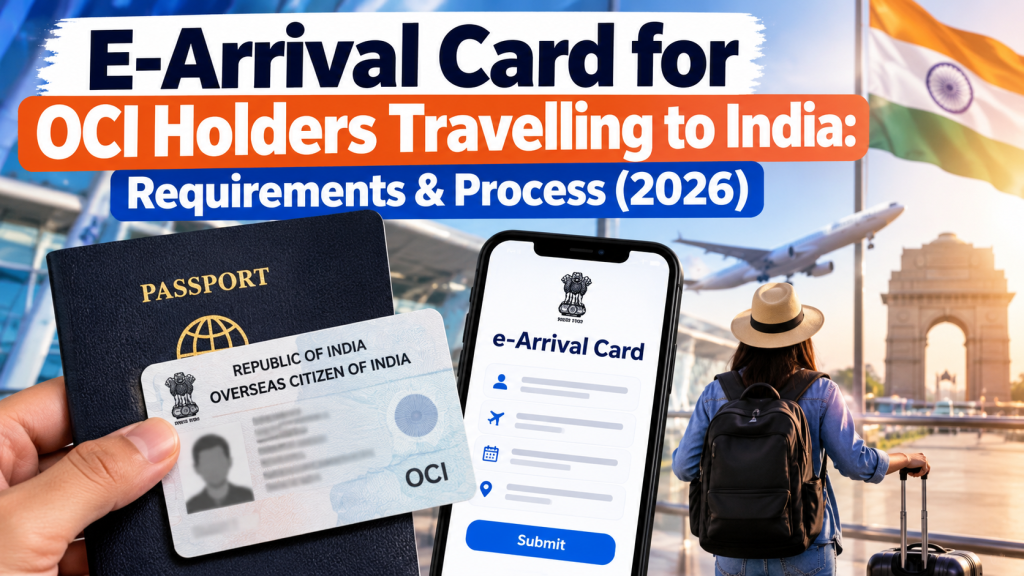 E-Arrival Card for OCI Holders Travelling to India