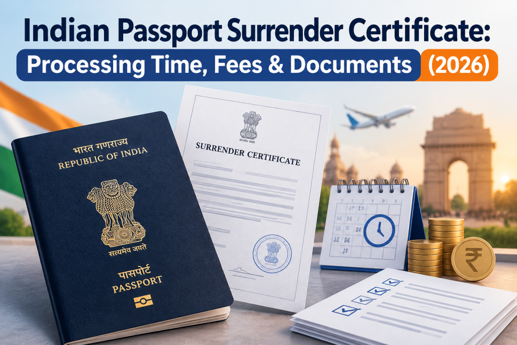 Indian Passport Surrender Certificate